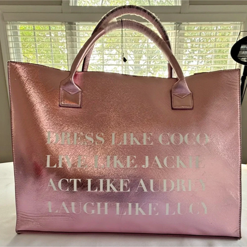Los Angeles Trading Company Pink Vegan Leather Tote Coco Jackie Audrey Lucy NWT